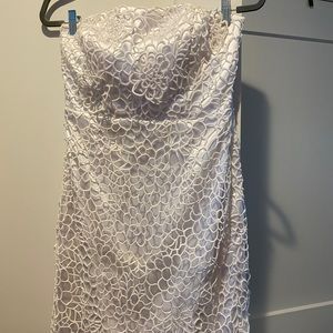 Strapless white dress